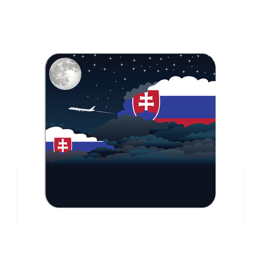 Slovakia Flag Night Clouds Mouse pad 