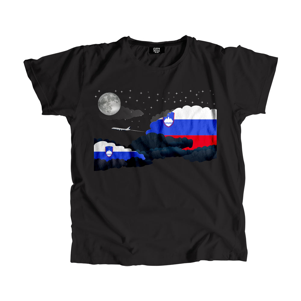 Slovenia Flags Night Clouds Unisex T-Shirt