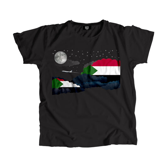 Sudan Flags Night Clouds Unisex T-Shirt