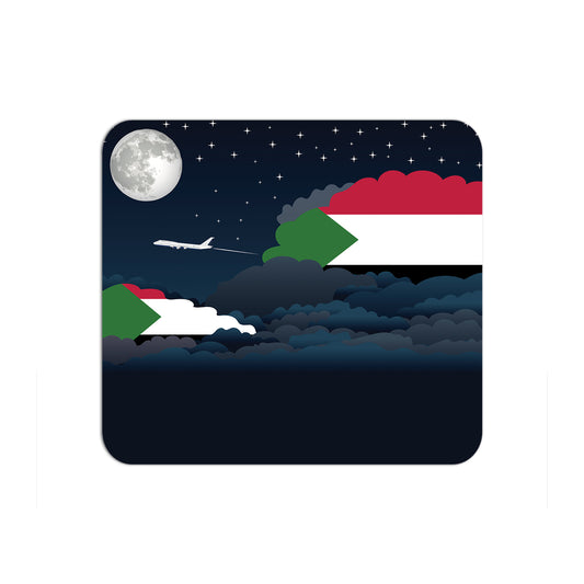 Sudan Flag Night Clouds Mouse pad 