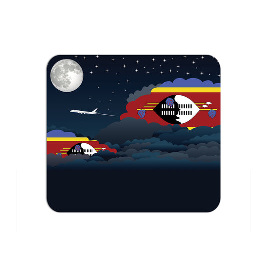 Swaziland Flag Night Clouds Mouse pad 