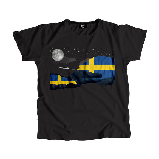 Sweden Flags Night Clouds Unisex T-Shirt
