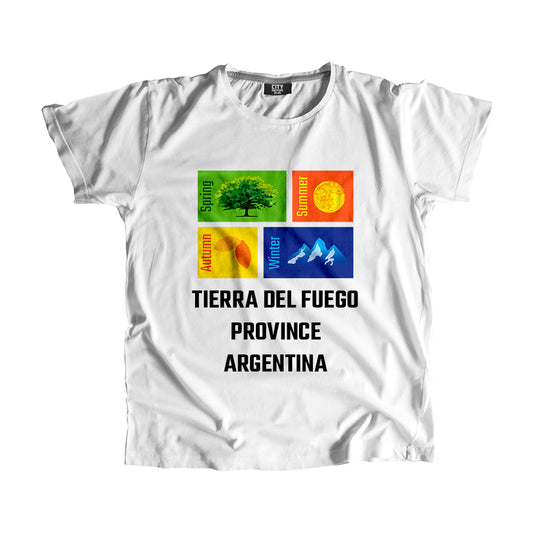 TIERRA DEL FUEGO PROVINCE ARGENTINA Seasons Unisex T-Shirt (White)