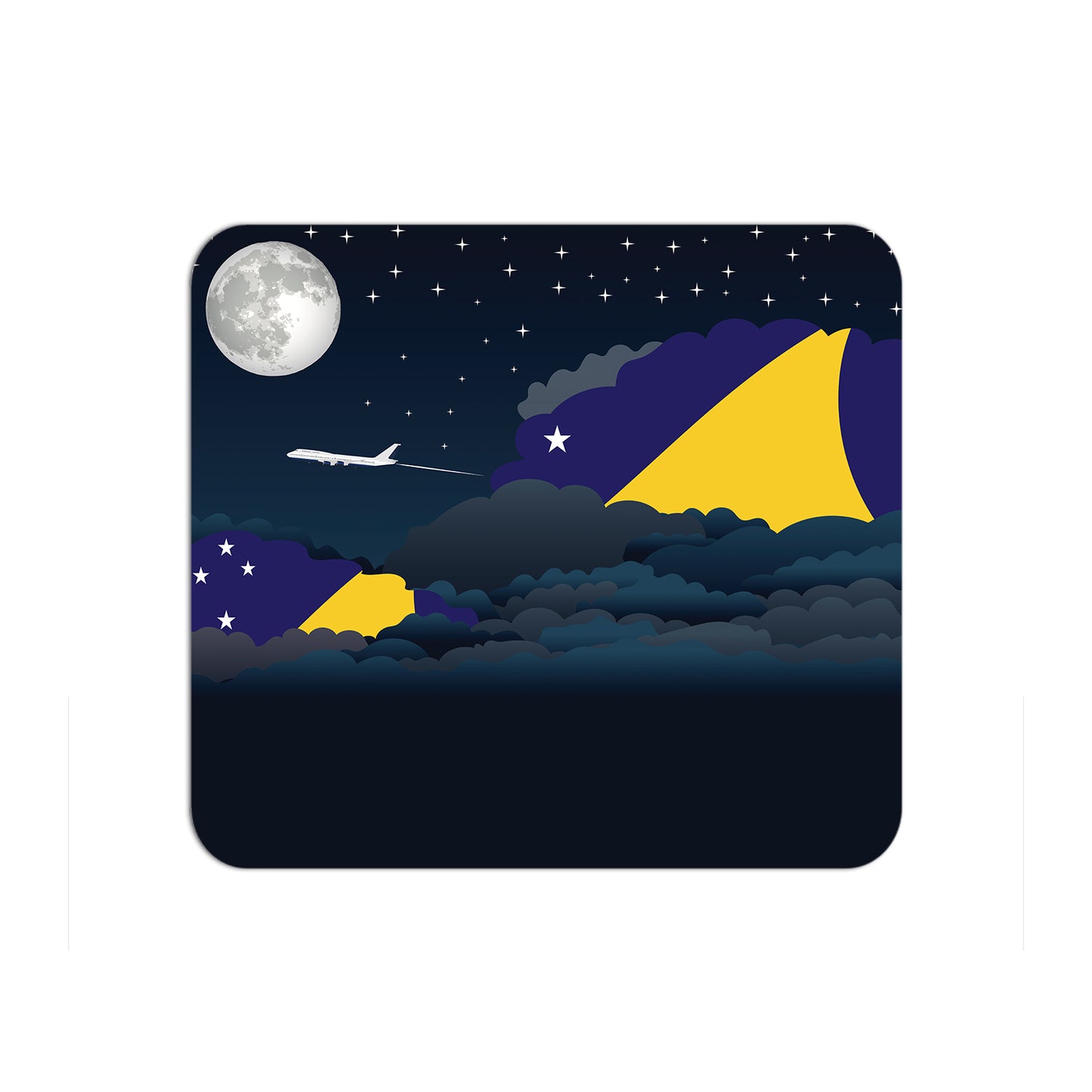 Tokelau Flag Night Clouds Mouse pad 