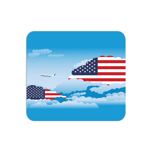 USA Flag Day Clouds Mouse pad 