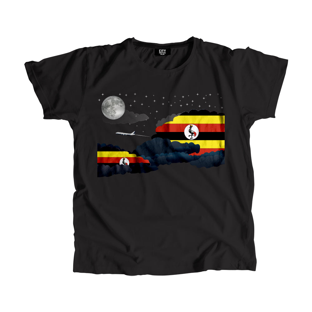 Uganda Flags Night Clouds Unisex T-Shirt