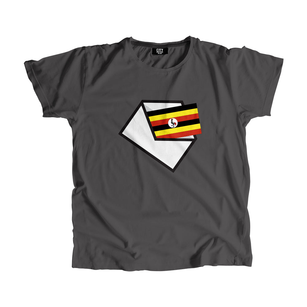 Uganda Flag Mail Men Women Unisex T-Shirt