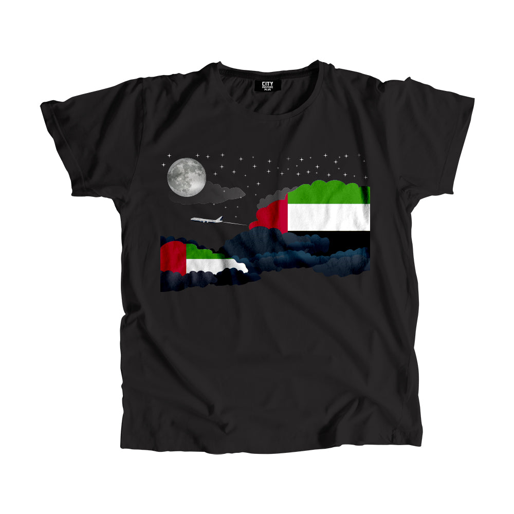 United Arab Emirates Flags Night Clouds Unisex T-Shirt