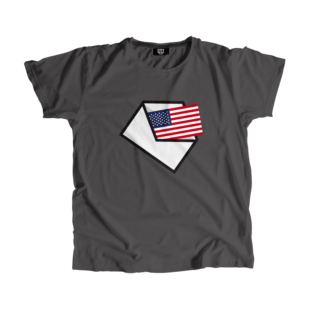 United States Flag Mail Men Women Unisex T-Shirt