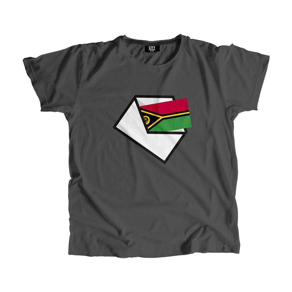 Vanuatu Flag Mail Men Women Unisex T-Shirt