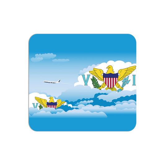 Virgin Islands US Flag Day Clouds Mouse pad 