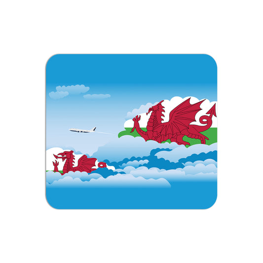 Wales Flag Day Clouds Mouse pad 