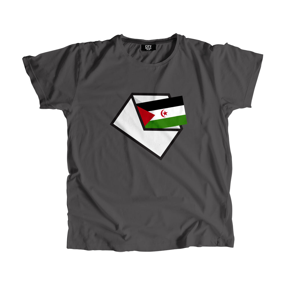 Western Sahara Flag Mail Men Women Unisex T-Shirt