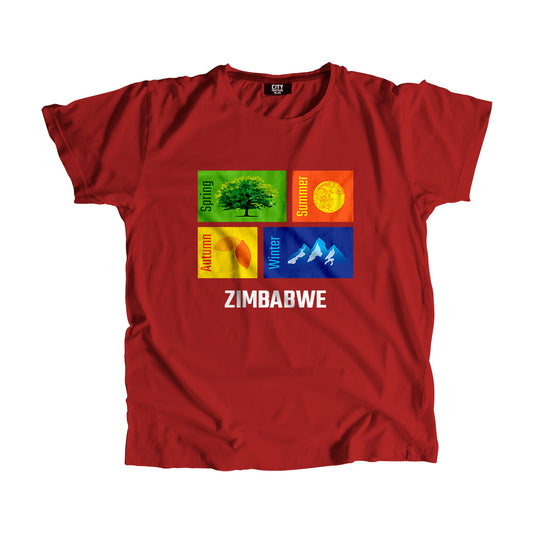 ZIMBABWE Seasons Unisex T-Shirt (Red)