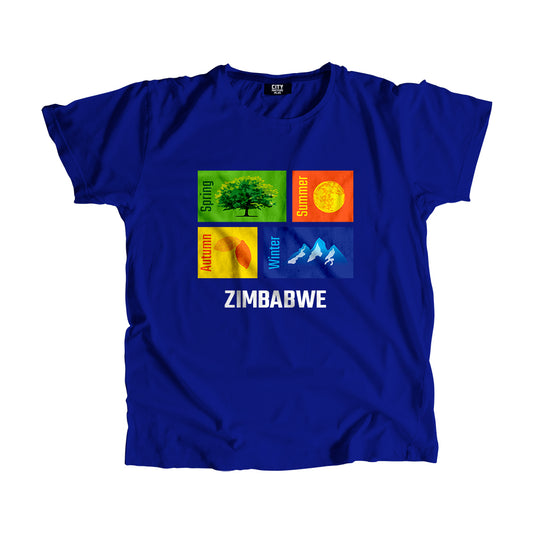 ZIMBABWE Seasons Unisex T-Shirt (Royal Blue)