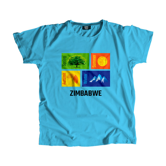 ZIMBABWE Seasons Unisex T-Shirt (Sky Blue)