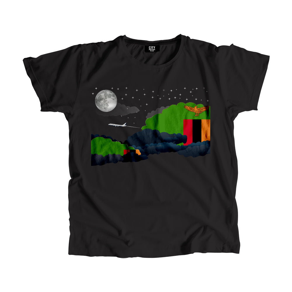 Zambia Flags Night Clouds Unisex T-Shirt