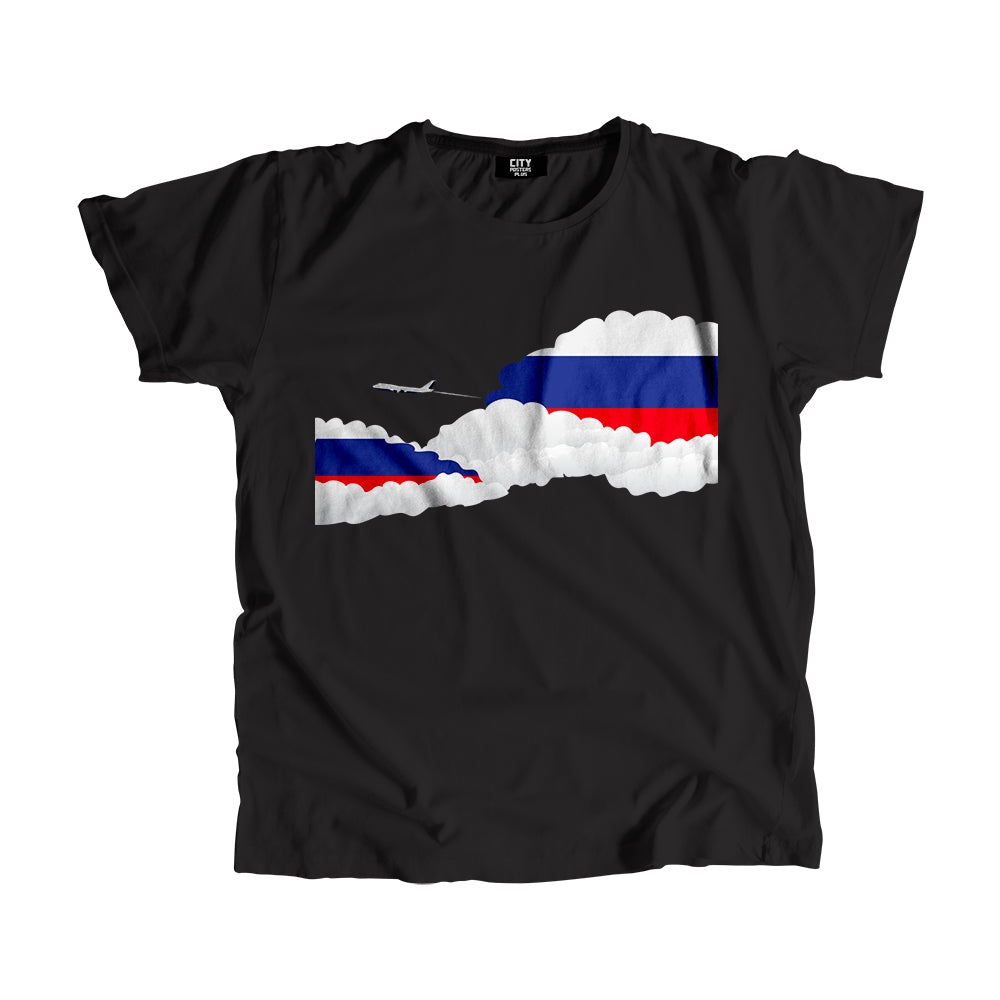 Russia Flags Day Clouds Unisex T-Shirt