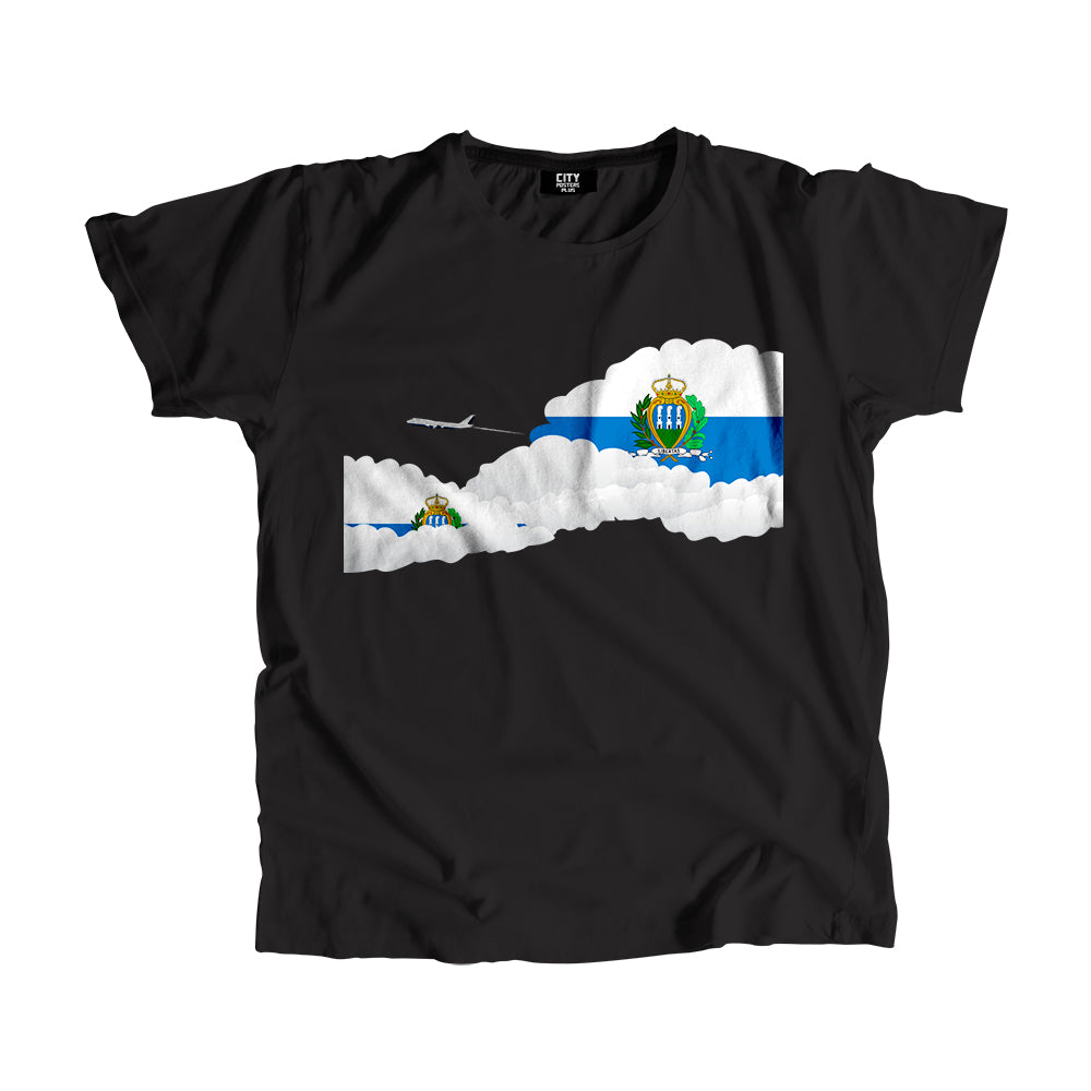 San Marino Flags Day Clouds Unisex T-Shirt