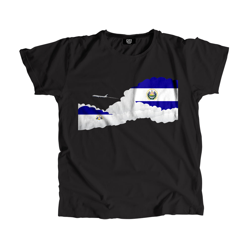 El Salvador Flags Day Clouds Unisex T-Shirt